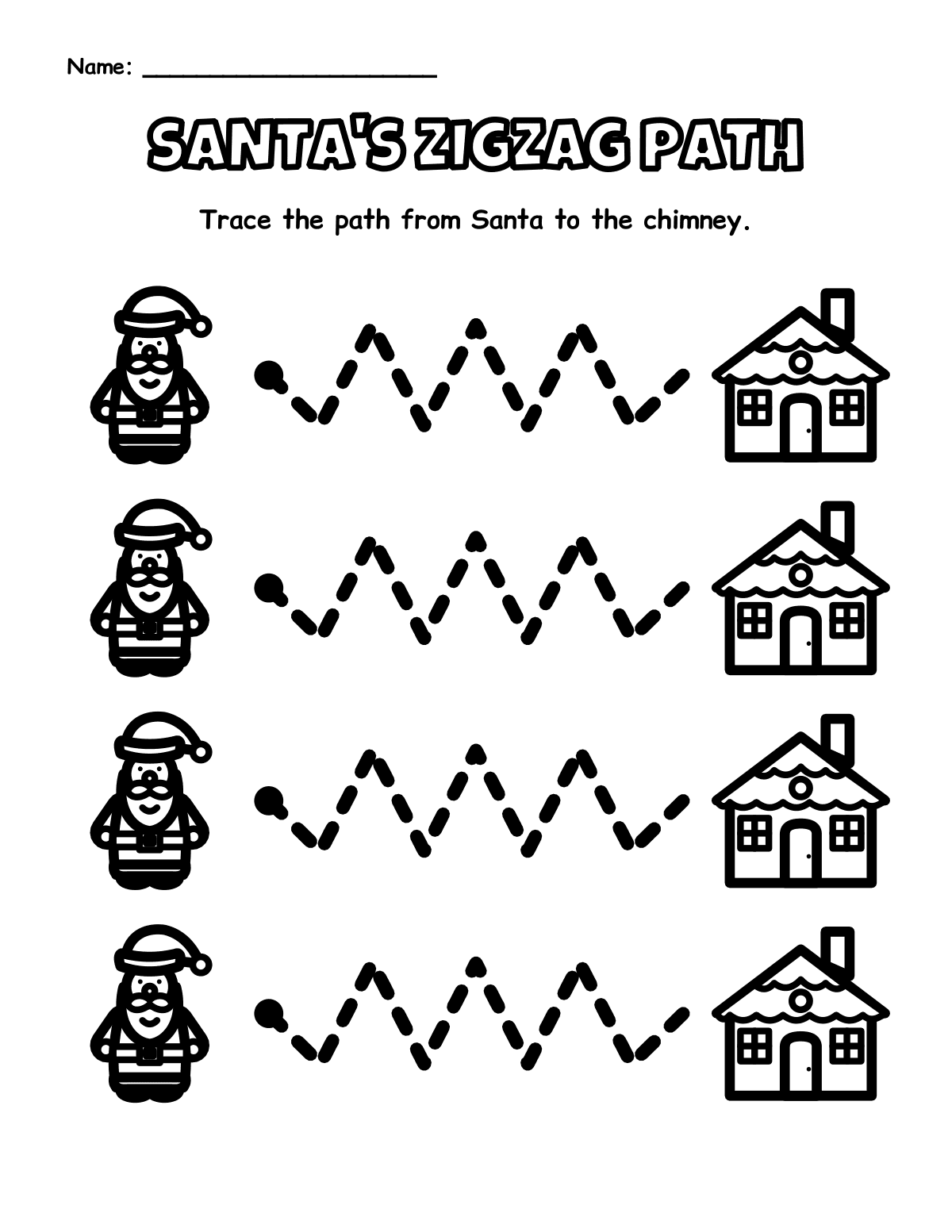 Christmas Fine Motor Activities: Tracing Lines, Cut & Paste and Scissor Skills, 27 Activity Pages (PreK–K) preview 3