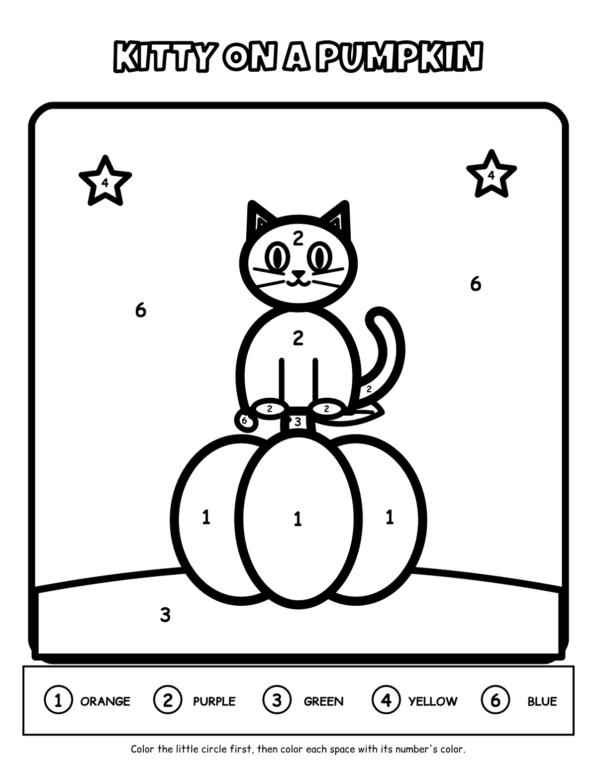 Kids Halloween Color by Number (10 Pages, Ages 4–8) preview 2