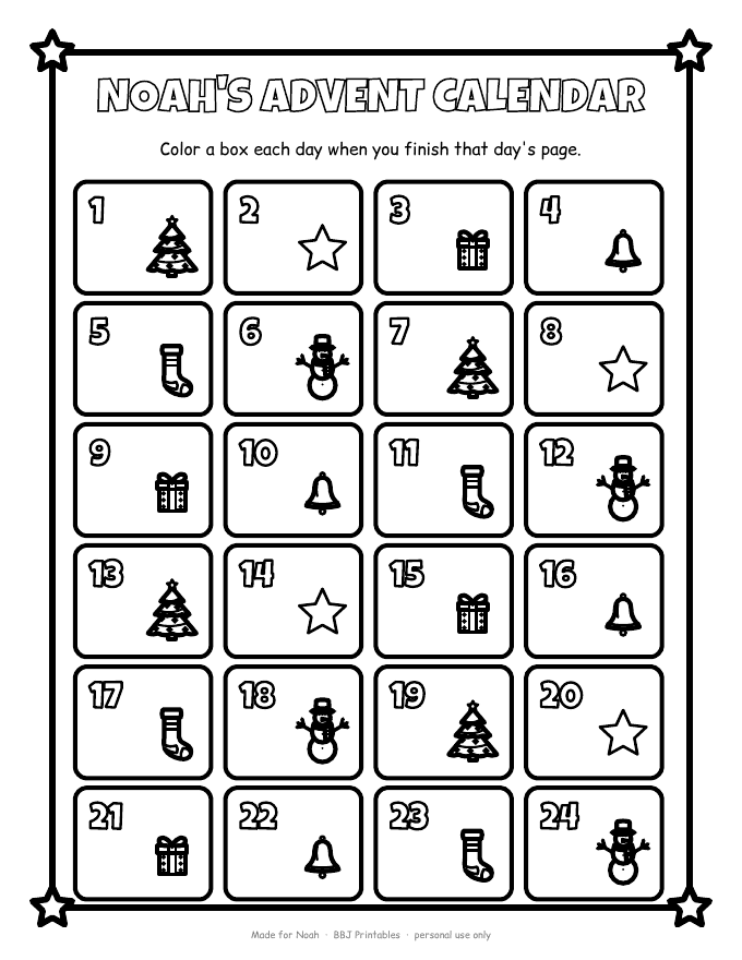 Sample: Advent calendar page