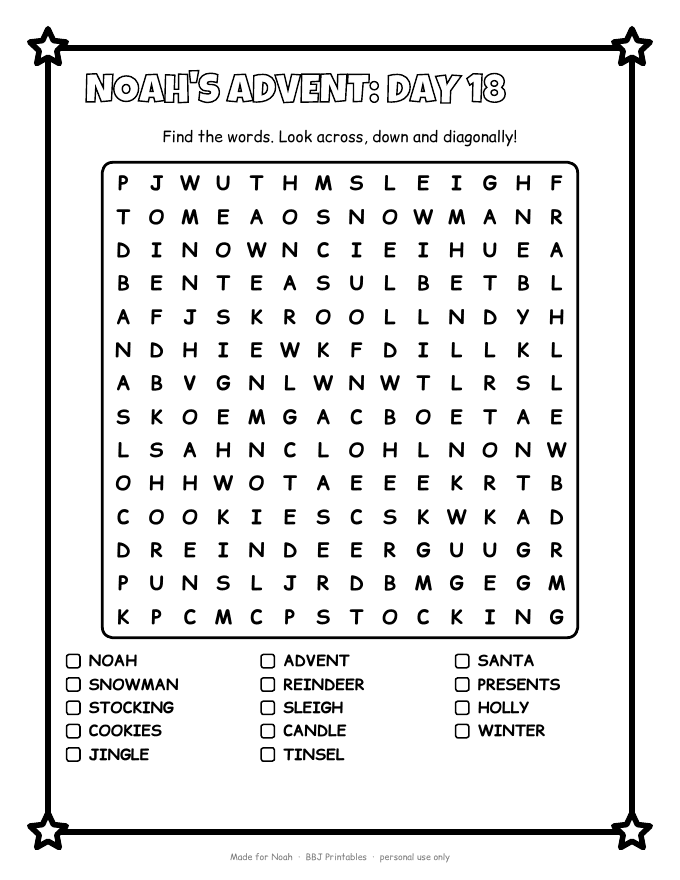 Sample: Word search with the name