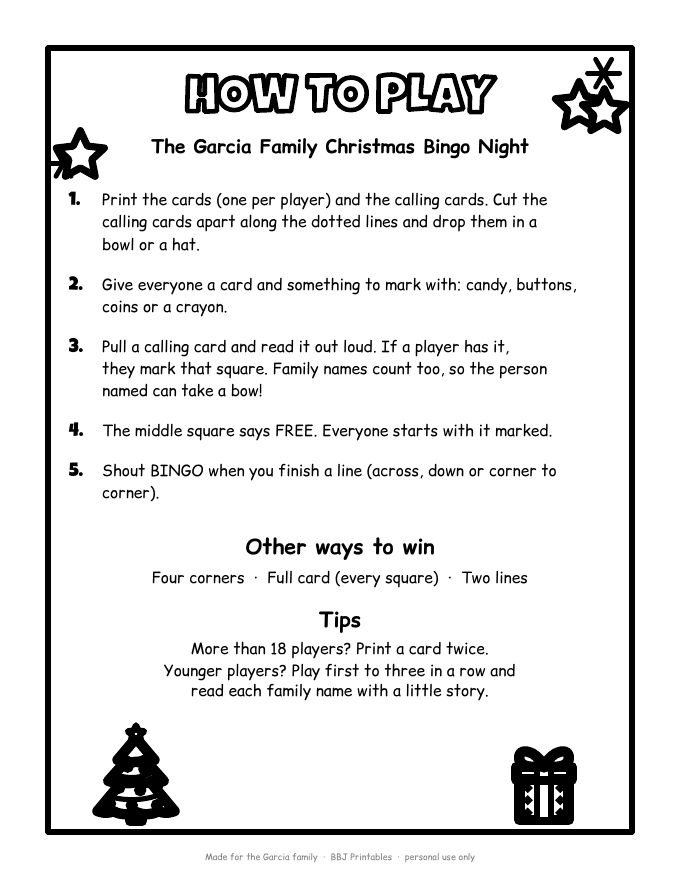 Sample: How to play
