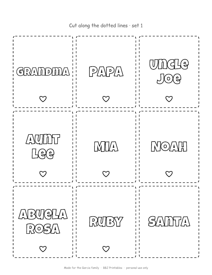 Sample: Calling cards