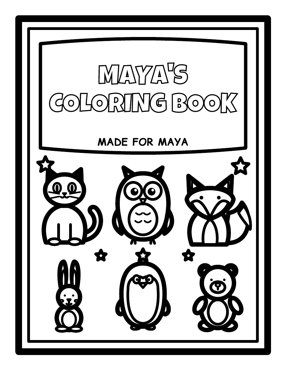 Preview of Personalized My Name Coloring Book (28+ Pages, Ages 3–8)