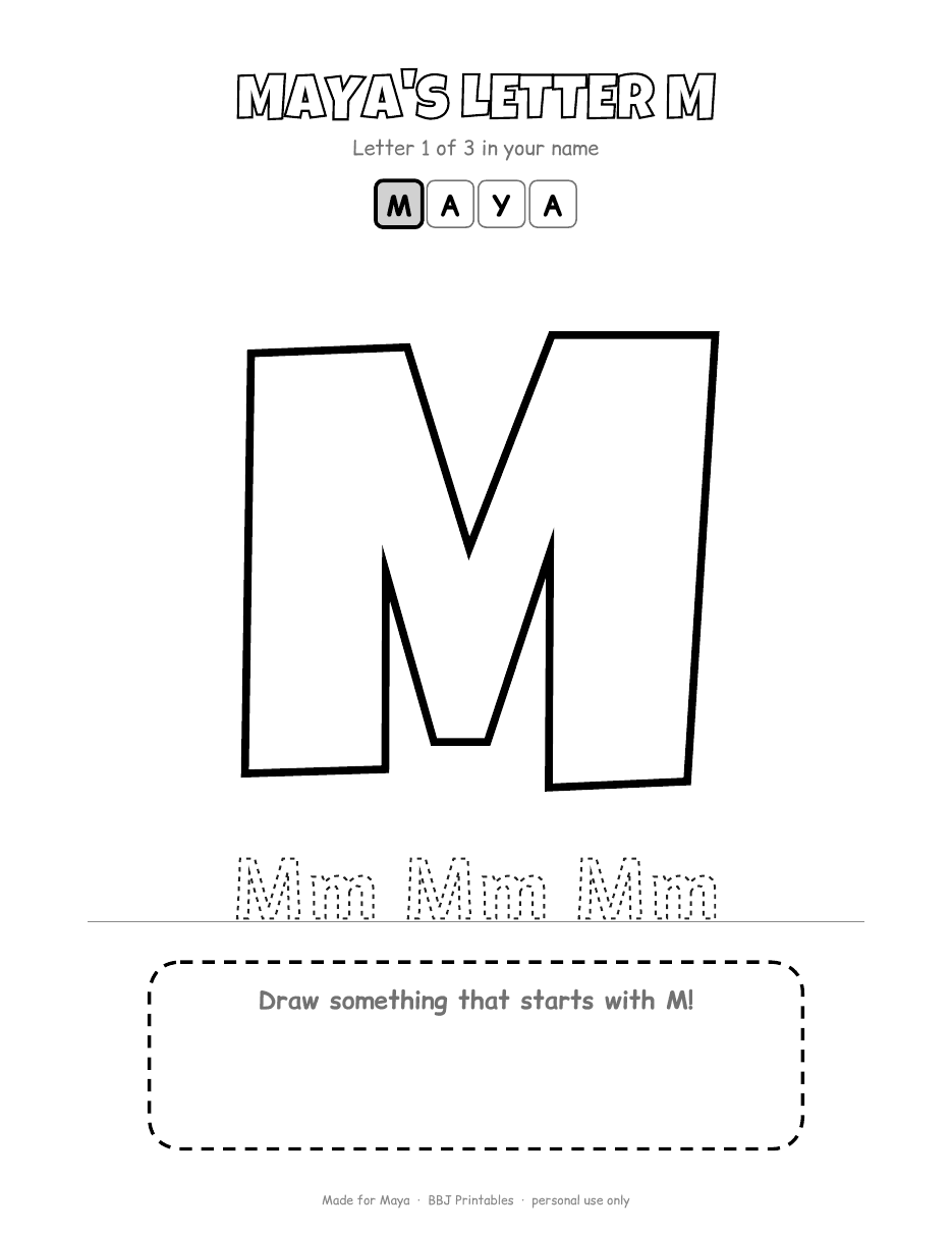 Sample: Letter page