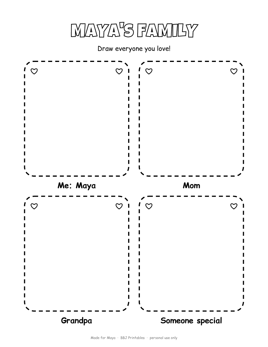 Sample: Family & love card