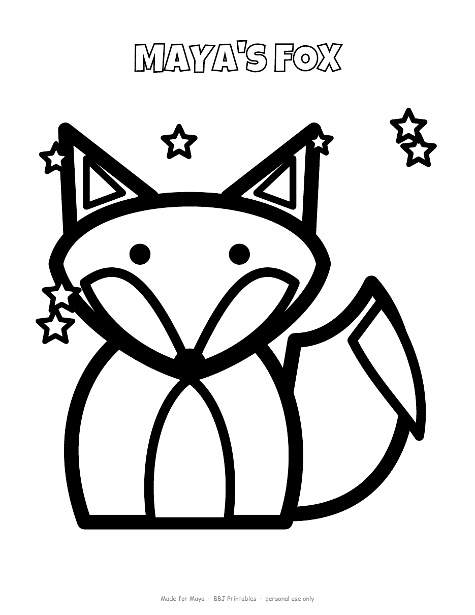 Sample: Coloring page with name