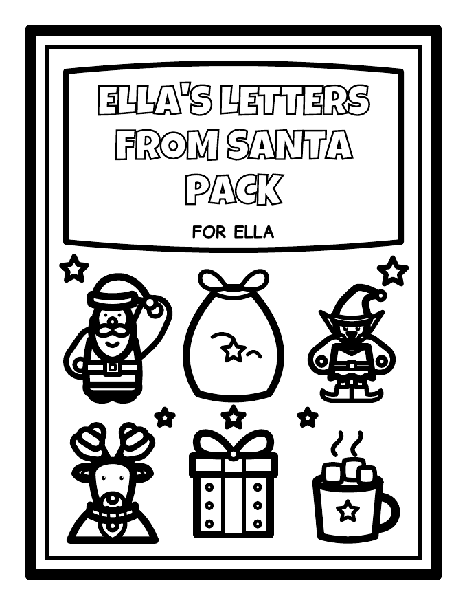 Preview of Personalized Santa Letter & Nice List Pack (27+ Pages, Ages 3–10)