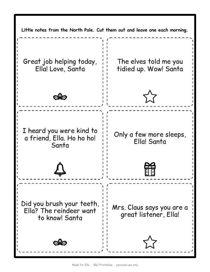 Sample: Notes from the North Pole