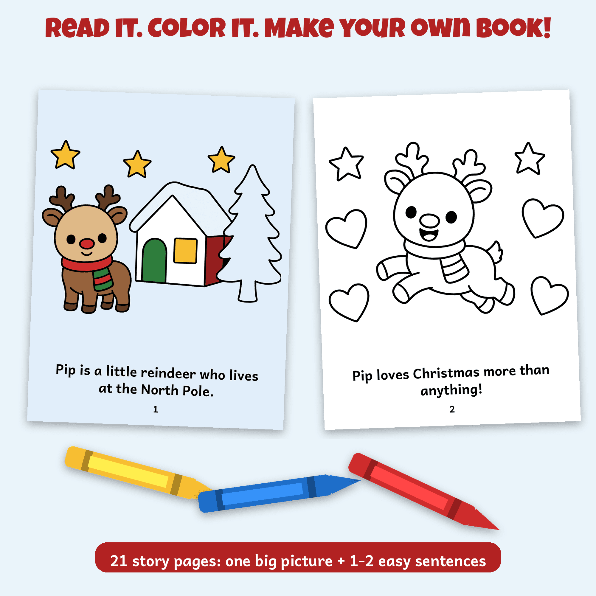 Pip and the Lost Present — Classroom Christmas Coloring Storybook (Read-Along + Teacher Guide) preview 2