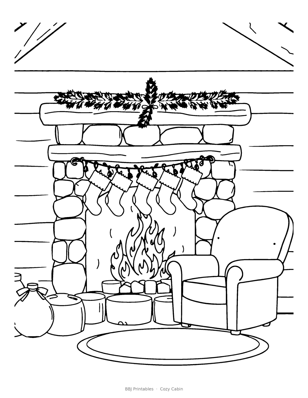 Holiday Coloring Pages for Teens & Adults Bundle: 6 Art Sub Plans (Halloween, Fall, Thanksgiving, 3 Christmas Sets) sample page 3