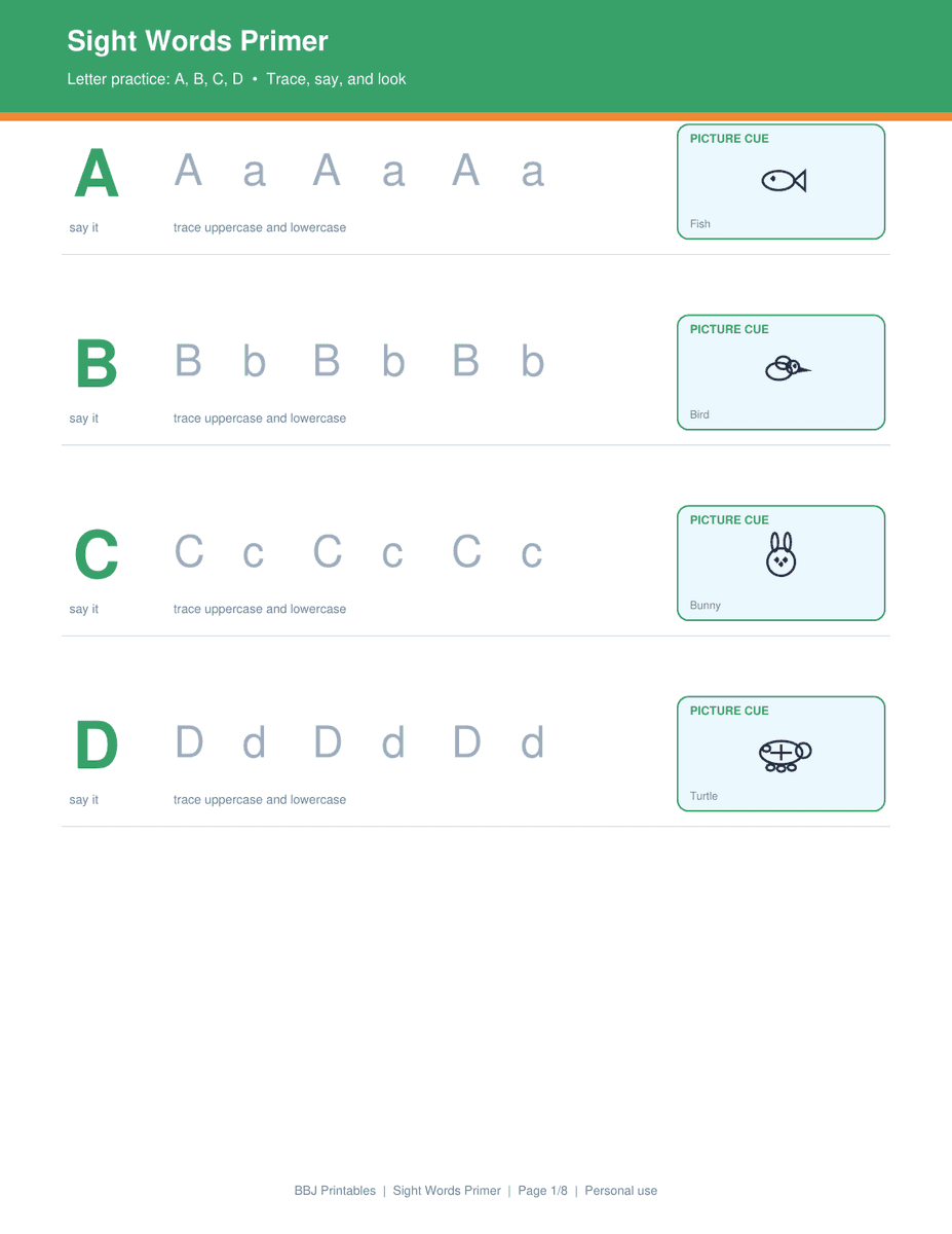 Preview of Sight Words Primer