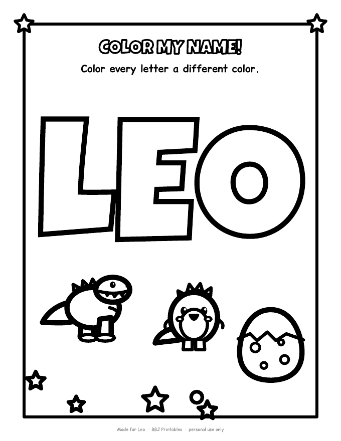 Sample: Color my name
